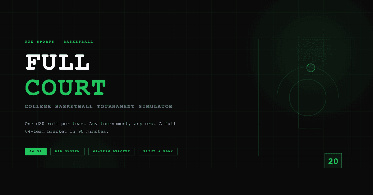 Full Court — College Basketball Tournament Simulator
